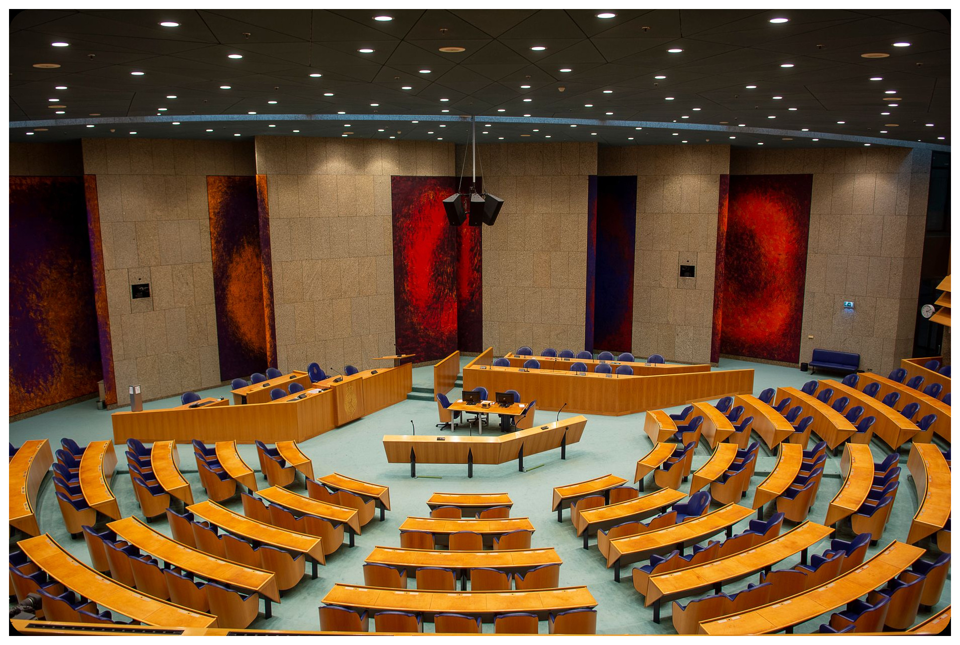 heads of state meeting in ankara conference hall, NATO flags, serious diplomatic atmosphere, modern parliament building interior