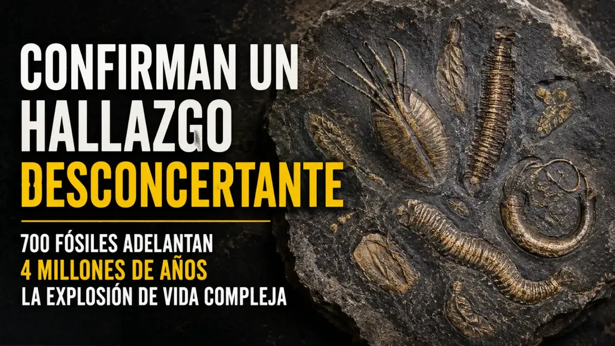 Fósiles antiguos hallados en China que adelantan el origen de la vida animal compleja.